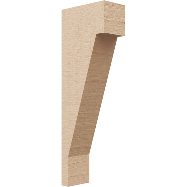 Ekena Millwork 3"W x 6"D x 18"H Thin Burlington Rough Cedar Woodgrain TimberThane Corbel, Primed Tan CORUR03X06X18BURRCPR - main
